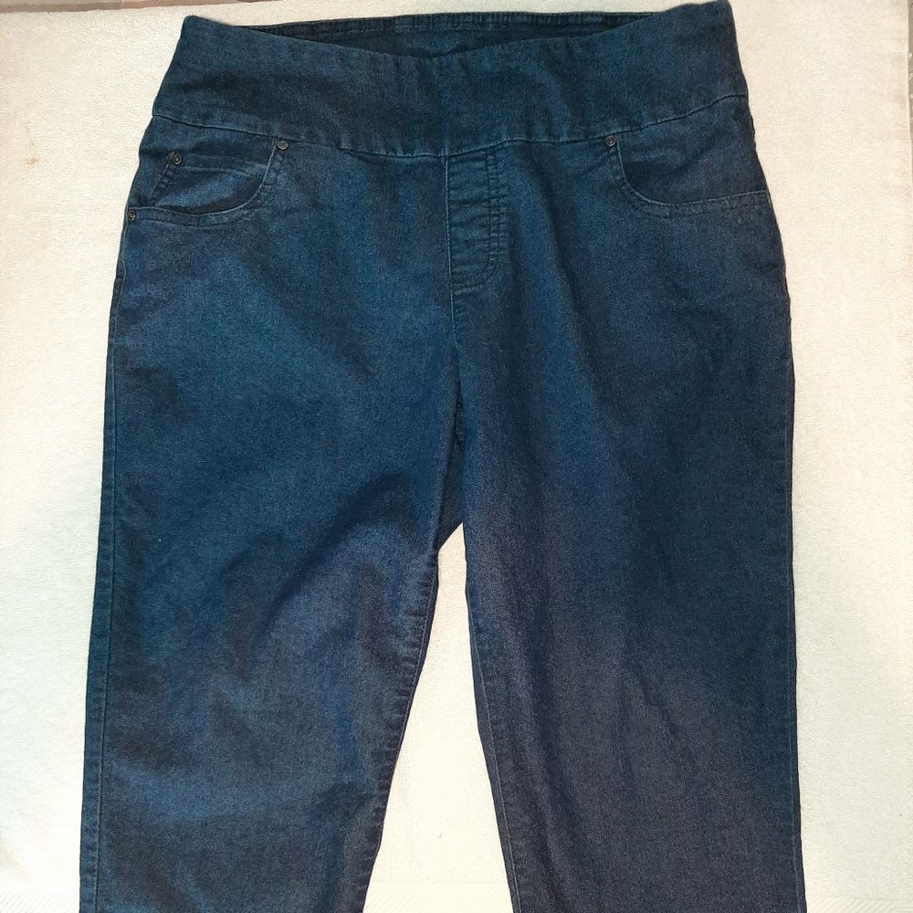 Ladies cropped Denim pants Time & Tru size Med.